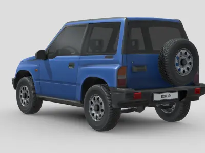 Suzuki Vitara Mk1 3door 1989 Low-poly 3D model