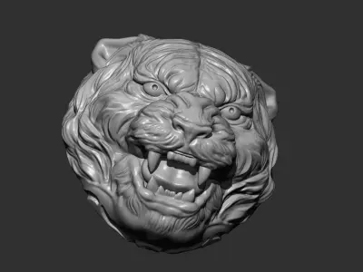 tiger head 3D print model