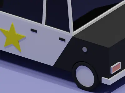 Police car Low-poly 3D model
