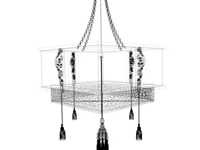 Chinese red lantern 3D model