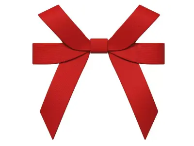 Christmas Bow Ribbon 55 Low-poly 3D model
