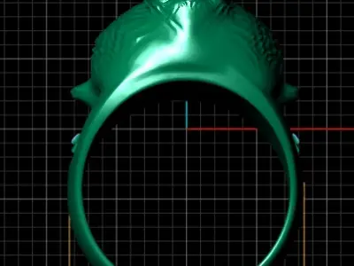 POLARBEAR FACE RING 3D PRINTABLE MODEL 3D print model