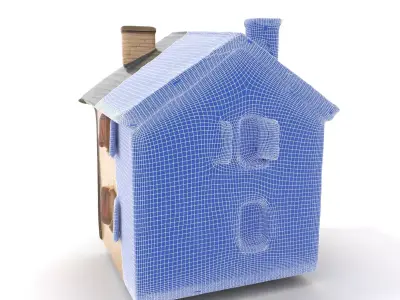 Rustic Stone Cottage model pack Low-poly 3D model