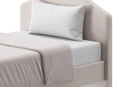 Upholstered bed 3D model