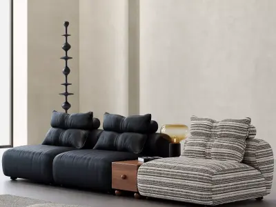 Mid Century interior scene 3D model