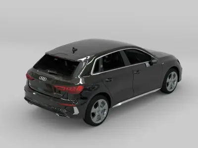 Audi Q3 2022 Low-poly 3D model