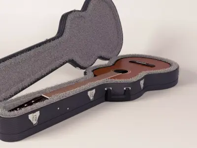 Classical Guitar with Case 3D model