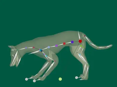 Hairless Mexican dog Game Ready Low-poly 3D model