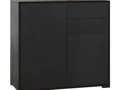HOMCOM High Gloss Buffet Black 3D model