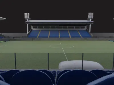 Traditional stadium- Soccer Low-poly 3D model