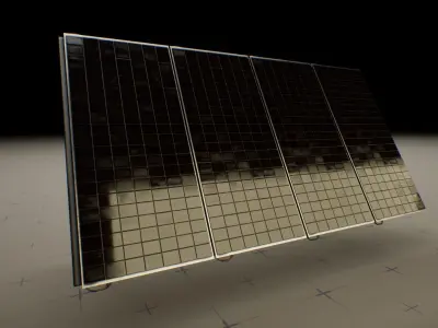 Solar Battery Low-poly 3D model