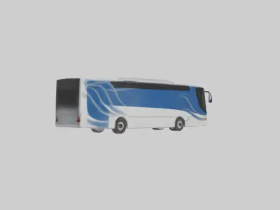 Intercity Bus Model 1 Low-poly 3D model