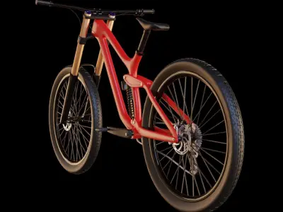 Mountain Bike MTB bicycle downhill Low-poly 3D model