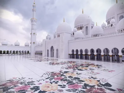 sheik Zayed mosque 3D model