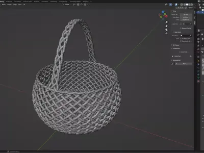 WICKER BASKET03 3D model
