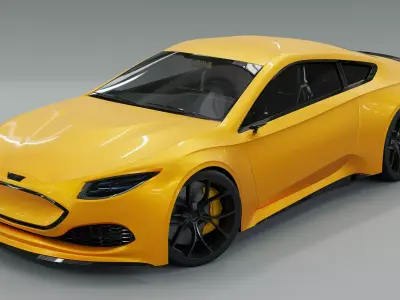 Generic 2 door electric Sports Car 3D model