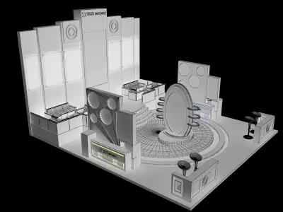  Booth Exhibition Stand a37 3D model