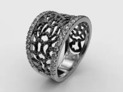 Amorphous ring abstraction 3D print model