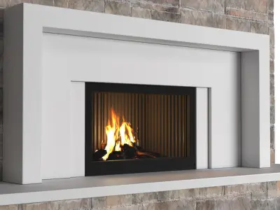 Fireplace modern ArtDeco style  3D model