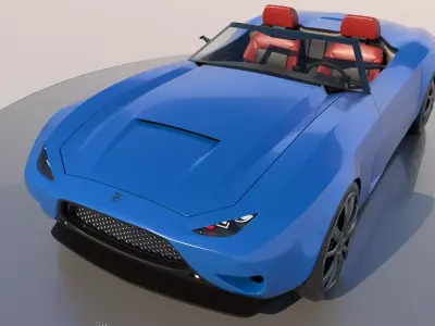 Zethus Roadster High Poly and Low Poly 3D model