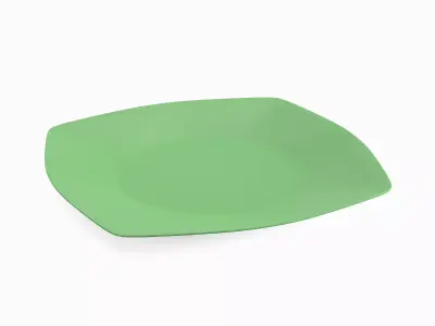 Disposable Plastic Plate A 03 Low-poly 3D model