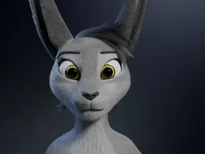 Sara Anthro Rabbit 3D model