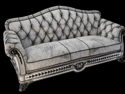 Leather sofa 3D model