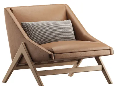 INK IVY Accent Chair Modern Mid 3D model