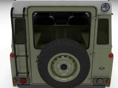 Land Rover Defender 110 Hard Top w interior 3D model