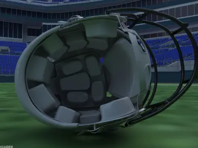 Carolina Panthers American Football Helmet 3D model