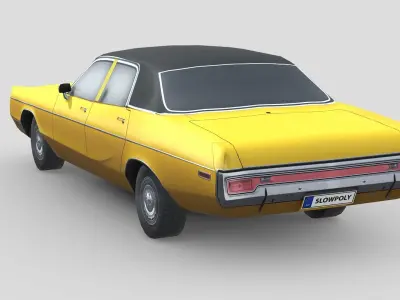 Dodge Polara 1970 Low-poly 3D model