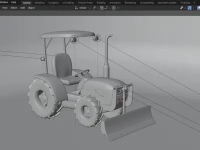 tractor 3D model