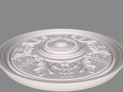 Round rosette 001 3D model 3D print model