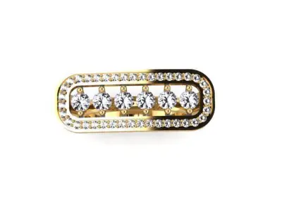 Royal and luxurious ring with modern design 3D print model