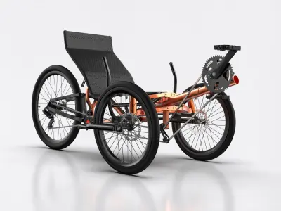 RECUMBENT TRIKE ACTUAL DIMENSION 3D model