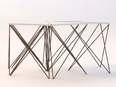 George Tri Side Table 3D model
