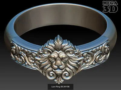 Lion Ring Pack 241106 3D Model Collection
