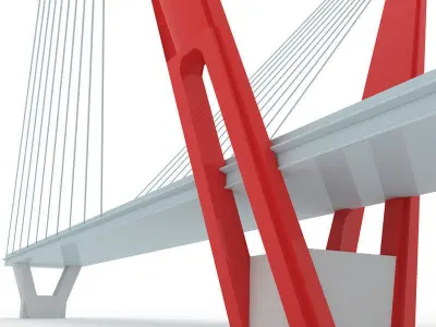 Third bridge Stylized low poly  Low-poly 3D model