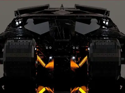 Bat mobile PBR Low-poly 3D model