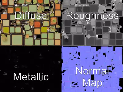 Leafy Puzzle Cube model pack Low-poly 3D model