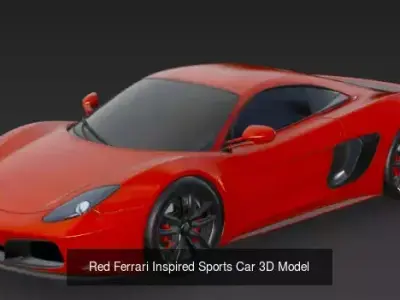 Collection of 5 High Quality Sports Cars 3d Model 3D Model Pack