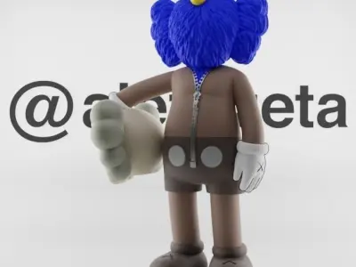 Kaws Secret Textured Low-poly 3D model