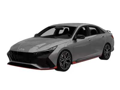  Hyundai Elantra N 2022 Low-poly 3D model