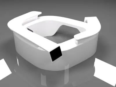 3d mall reception desk model 2 3D model