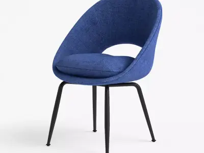 Orb Dining Chair in blue finish Low-poly 3D model