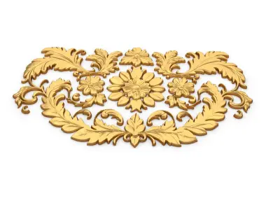 Classic carved decor ornament 420 3D model