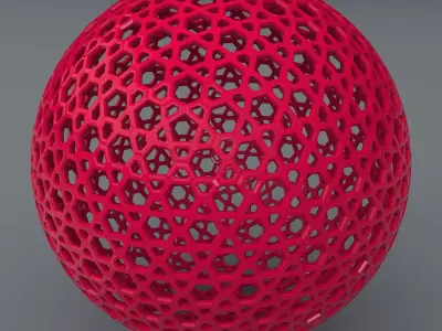 Perforated Globe Hexagonal Star Shape 3D Printing Model 3D print model
