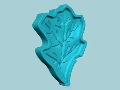 Blackjack Oak Tree Leaf - Molding Artificial EVA Craft 3D print model