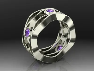 Jewelry Ring 3D print model 19