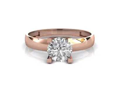 STL 3DM Print Ready Women Diamond Ring Lightweight Printable  3D print model 106